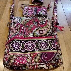 Vera Bradley Very Berry Crossbody Bag/Wallet/Wristlet